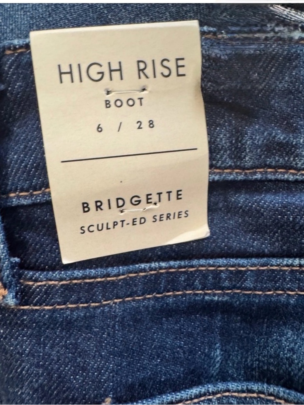Lucky Brand Bridgette High Rise Boot Jeans Sculpted Fit Dark Wash Size 6 28 - Picture 3 of 3